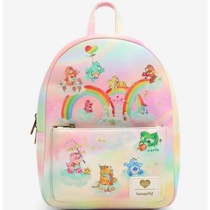 Loungefly Care Bears Rainbow Tie-Dye Mini Backpack